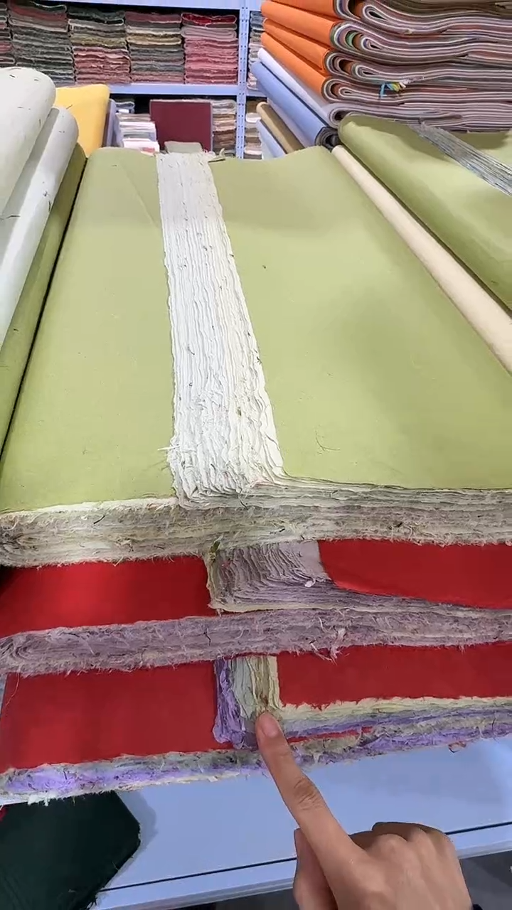 纯手工四尺整张50张茶叶红花楮皮笺拍下挑颜色