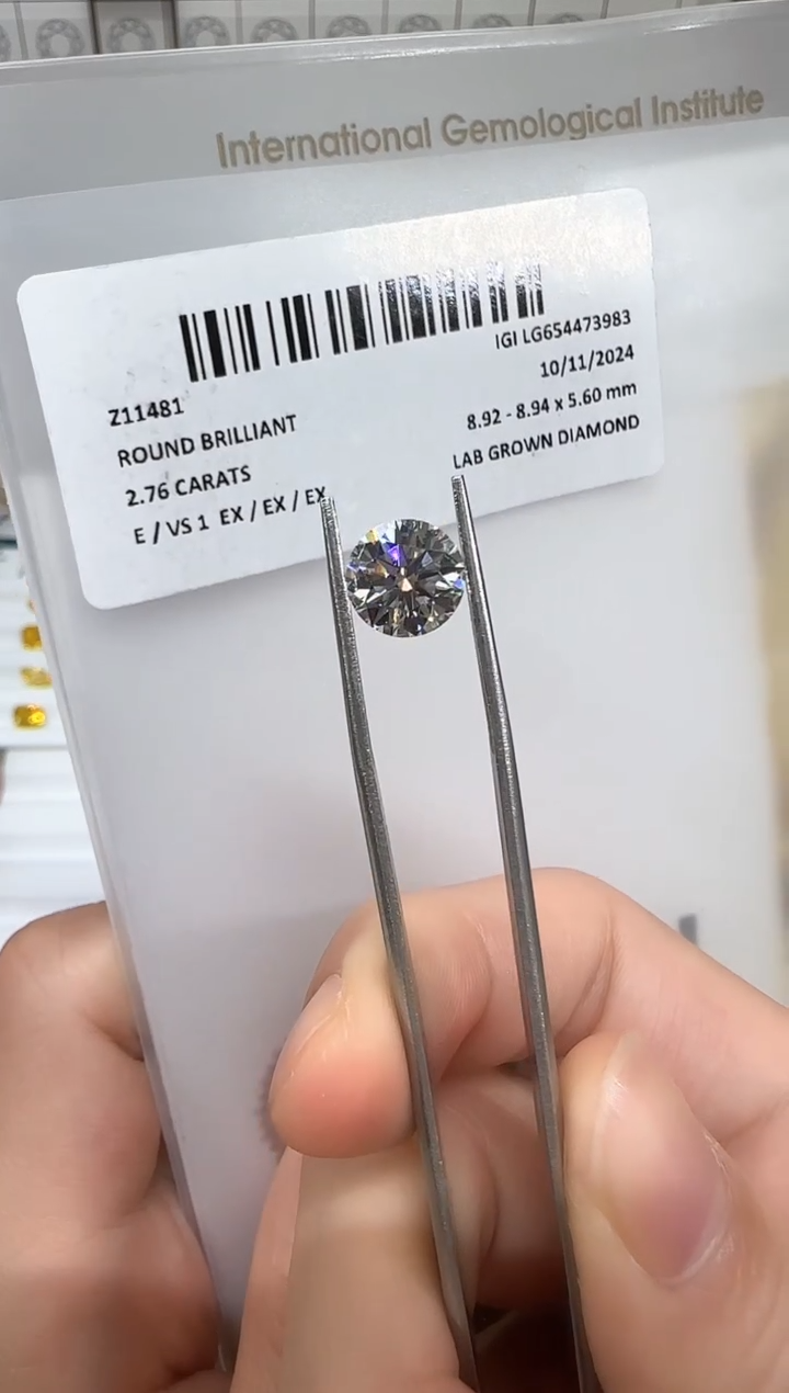【闪购商品】未镶嵌实验室培育钻石@ 2.76ct 先鉴赏，再定制！