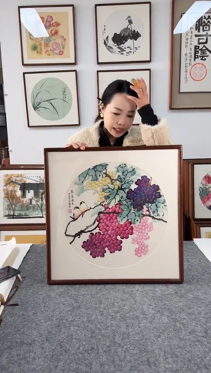 书法刘亦凌1-53*53绘画手绘同款