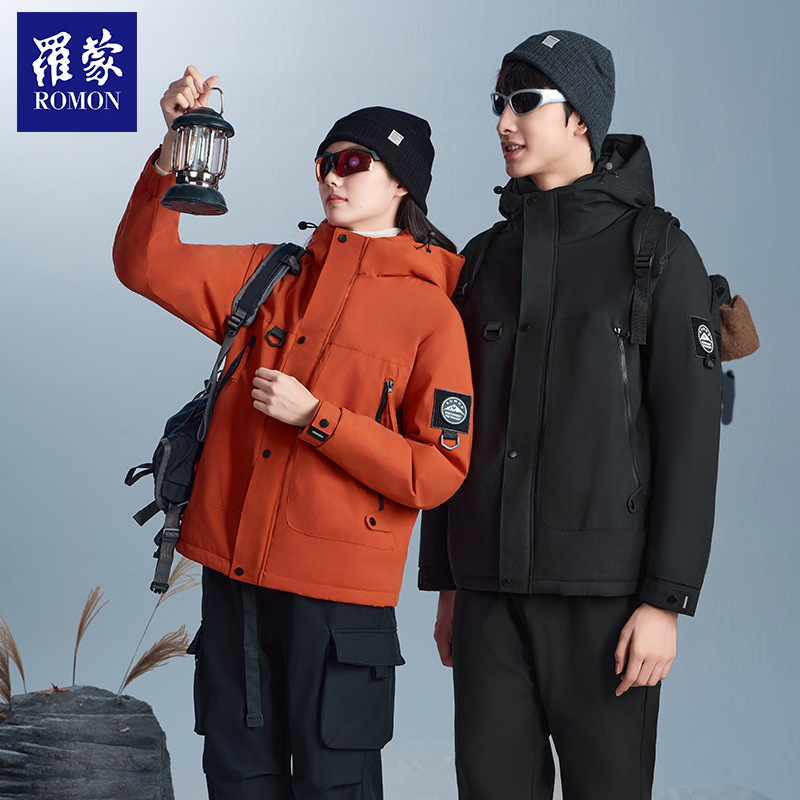 【GLDB】罗蒙冬季连帽羽绒服男女户外运动外套YR439989