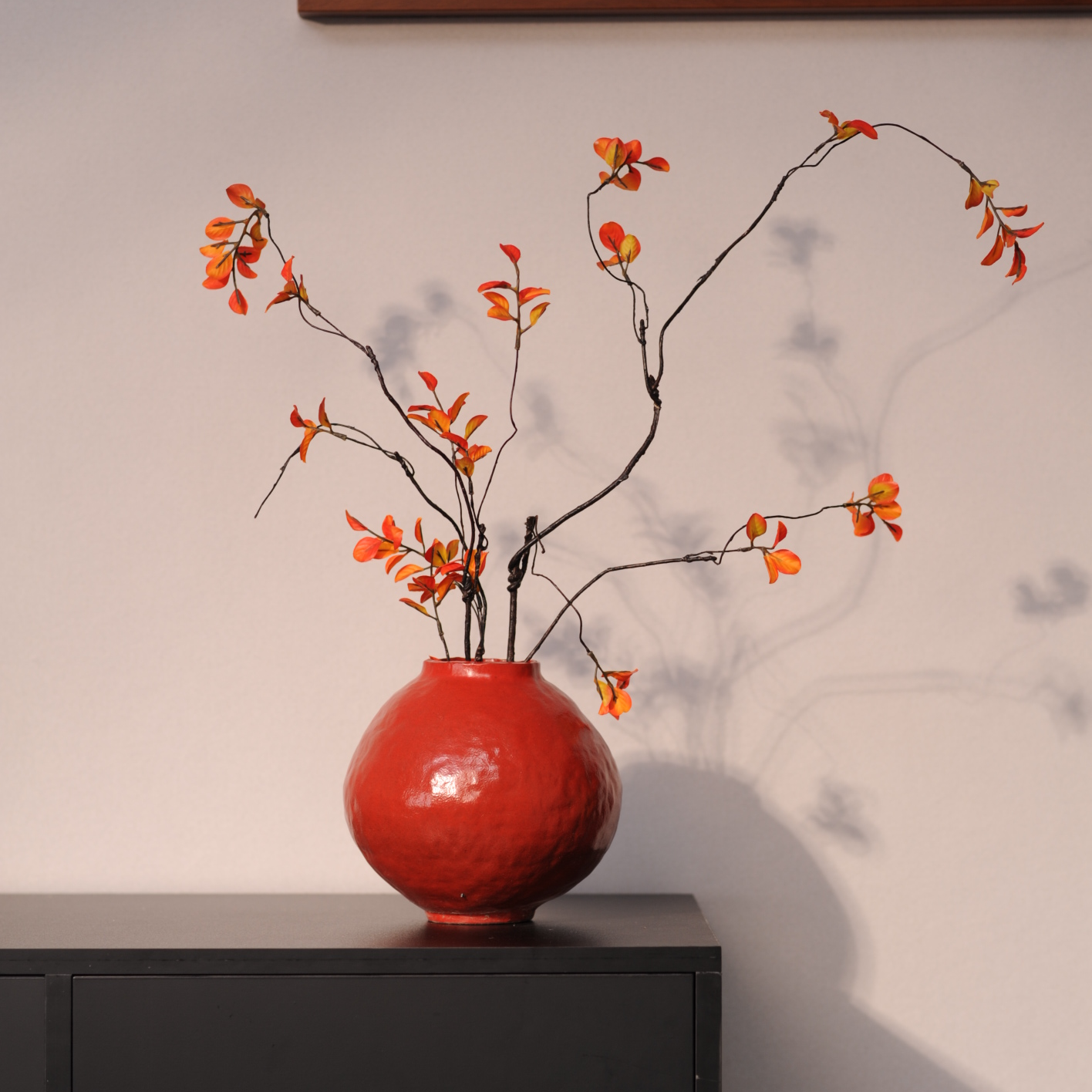 淳也-故宫红小圆球  C0100B8 （高17 口7）