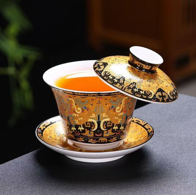 G1993-唐卡悬停三才盖碗