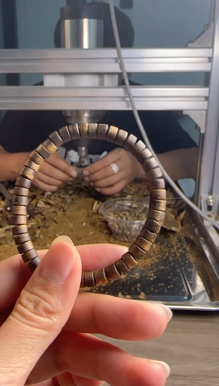 沉香手串沉香片珠单圈