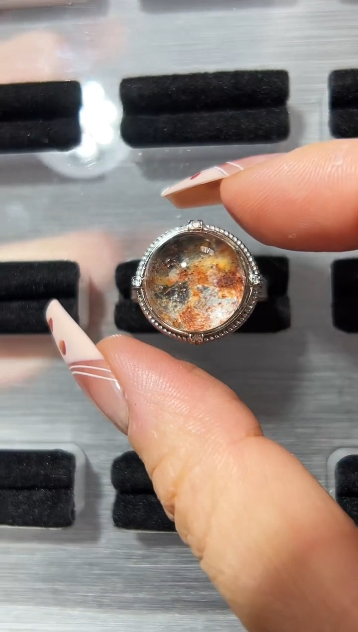 【闪购商品】水晶戒指银S925镶嵌发一（44）