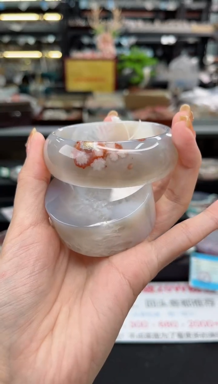 【闪购商品】石英质玉手镯未镶嵌58圈口（赠品镯心）S9861