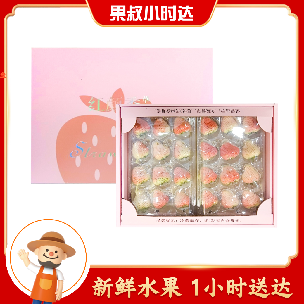 【元气复工】白雪草莓3A级一箱约1kg