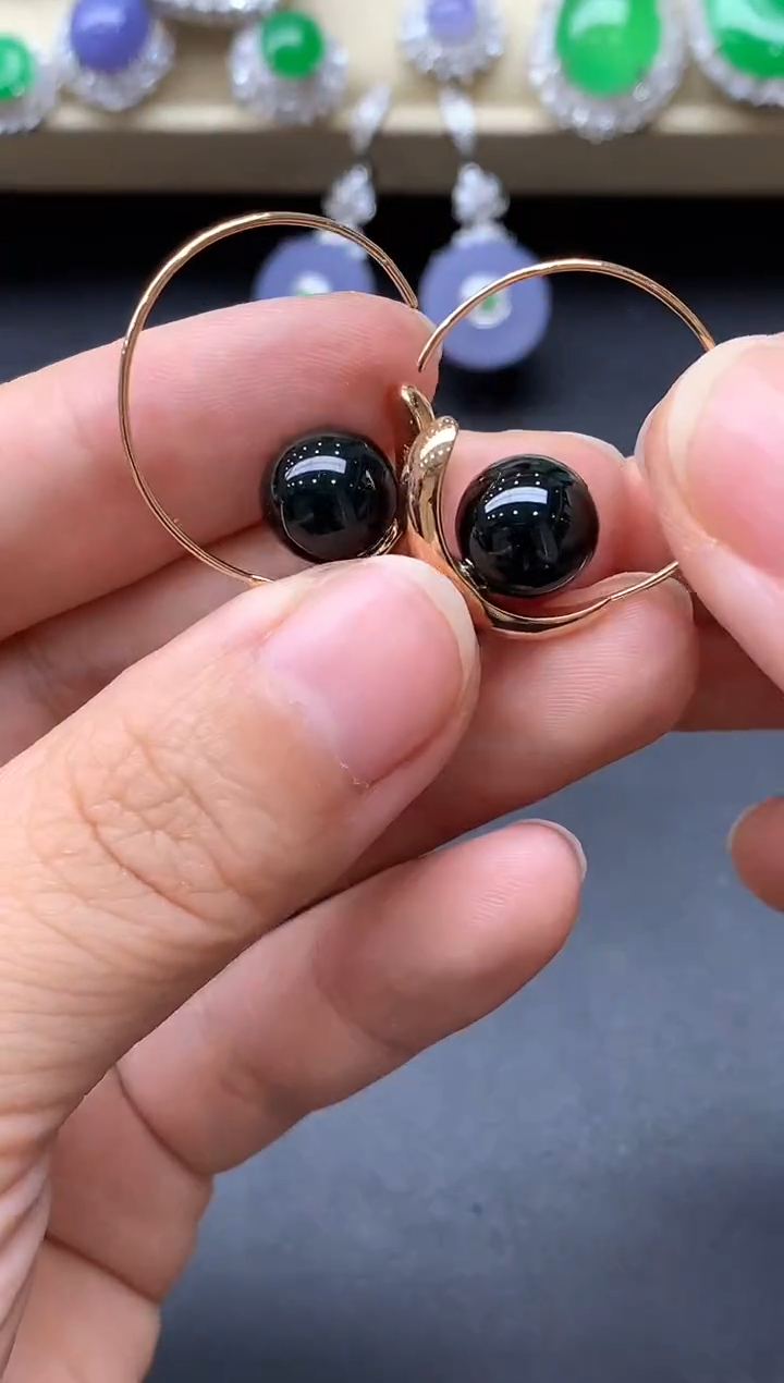 翡翠18K金镶嵌颈饰603-中国好珍宝