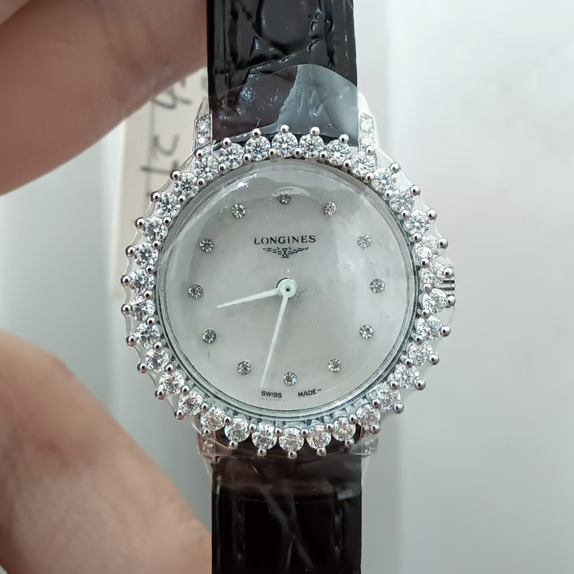 95新 Longines/浪琴 手动机械表后镶钻盘27带13/256101378