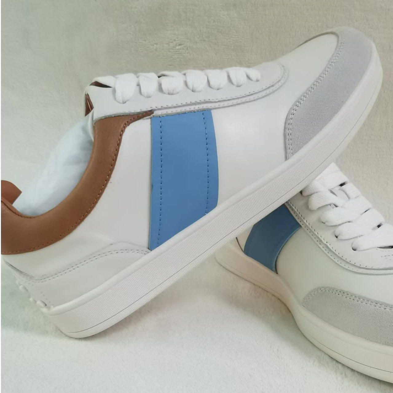 土豆丝款德训鞋全牛皮休闲鞋百搭