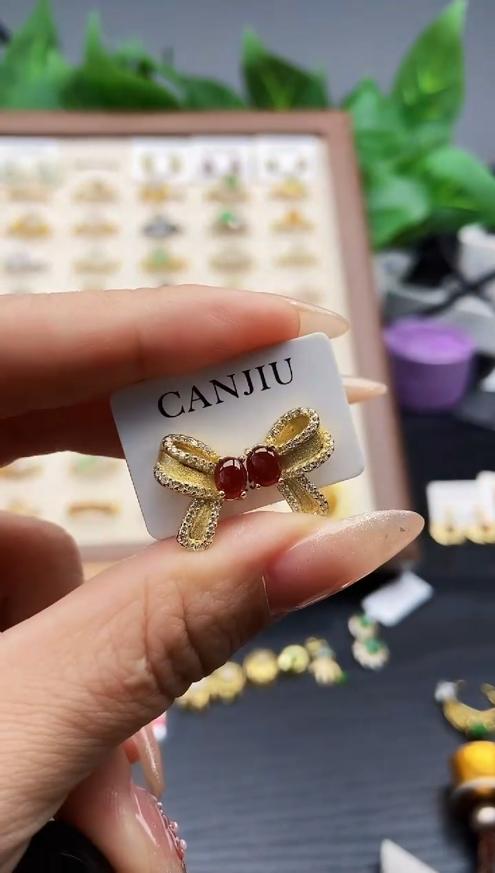 银S925镶嵌戒指翡翠12