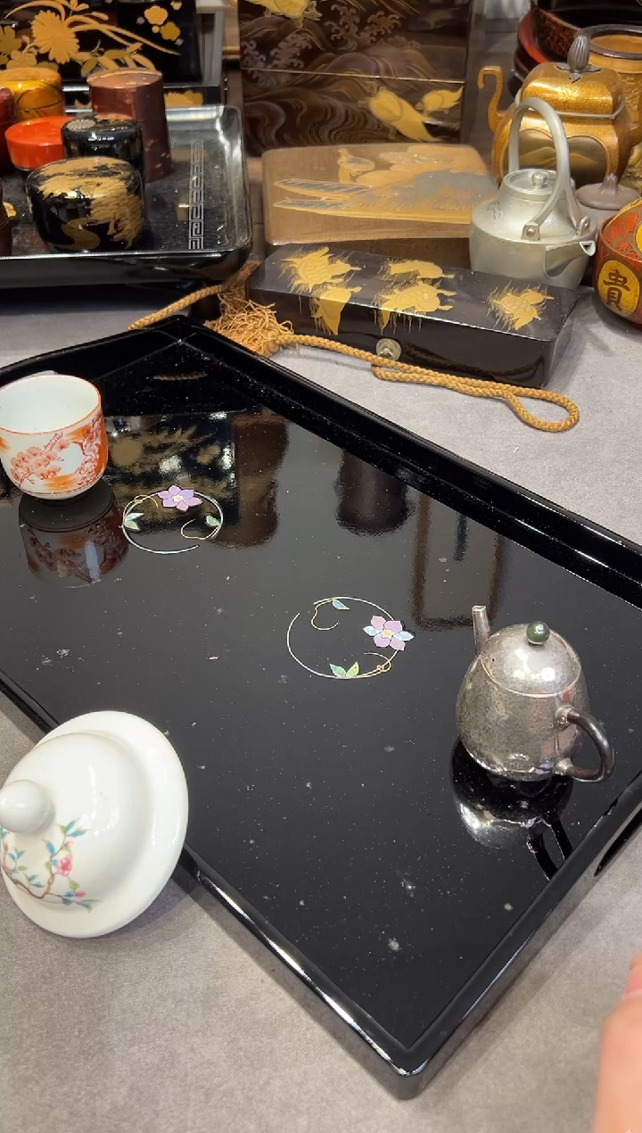 彩螺钿 长托盘 大漆漆器大漆漆器