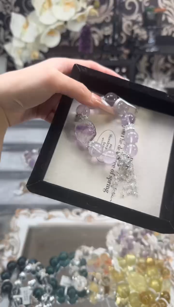 【闪购商品】烟晶手链银S925镶嵌天然水晶 多样性发货