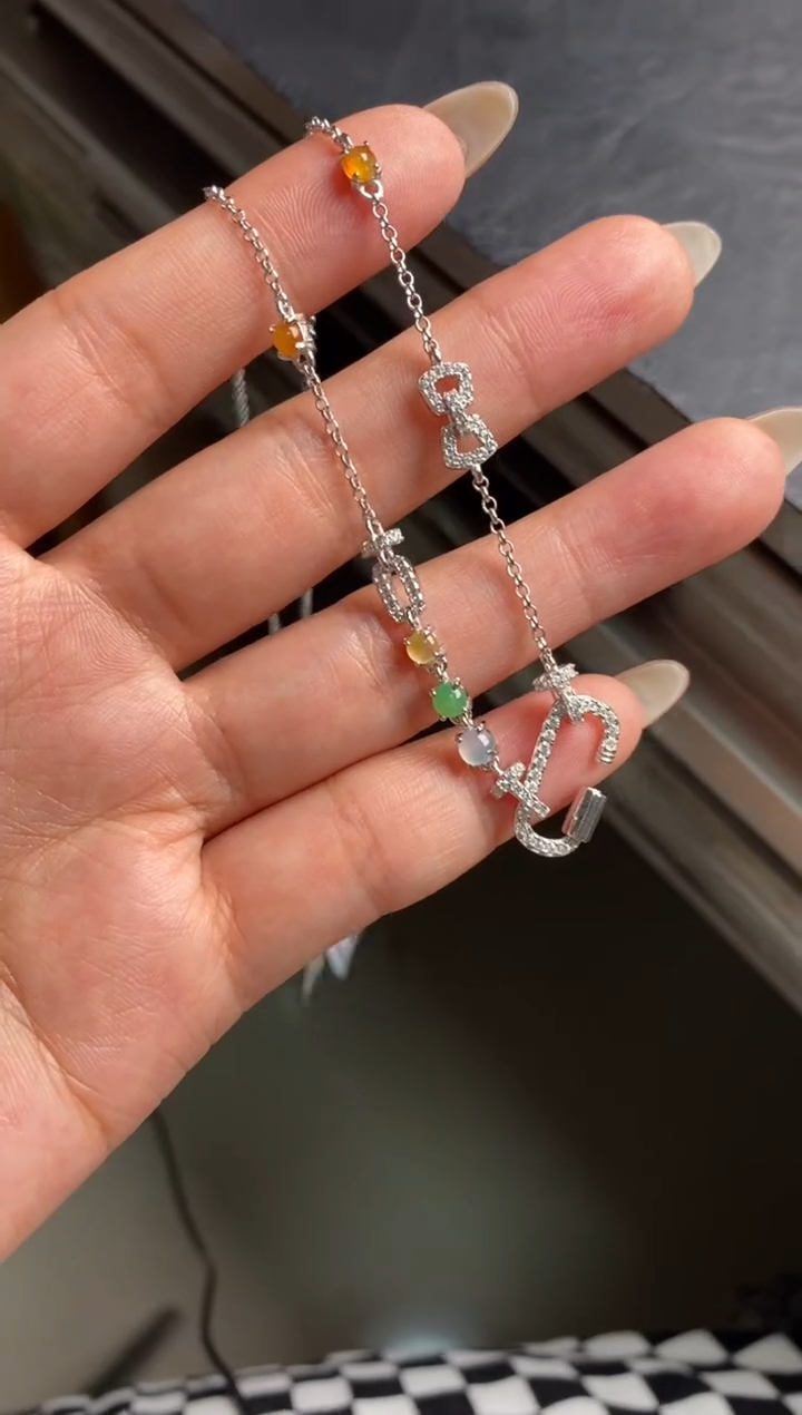 银S925镶嵌戒指翡翠天然A货翡翠