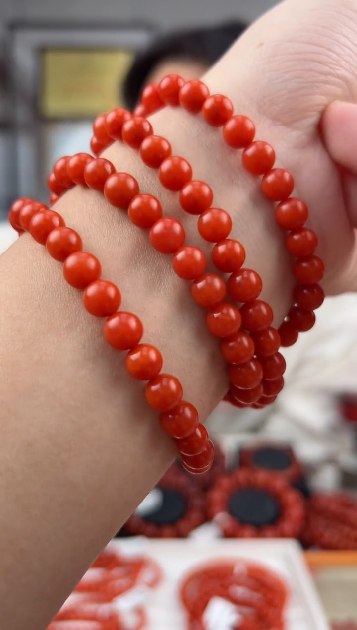 【闪购商品】南红玛瑙多圈未镶嵌@t07405@7MM