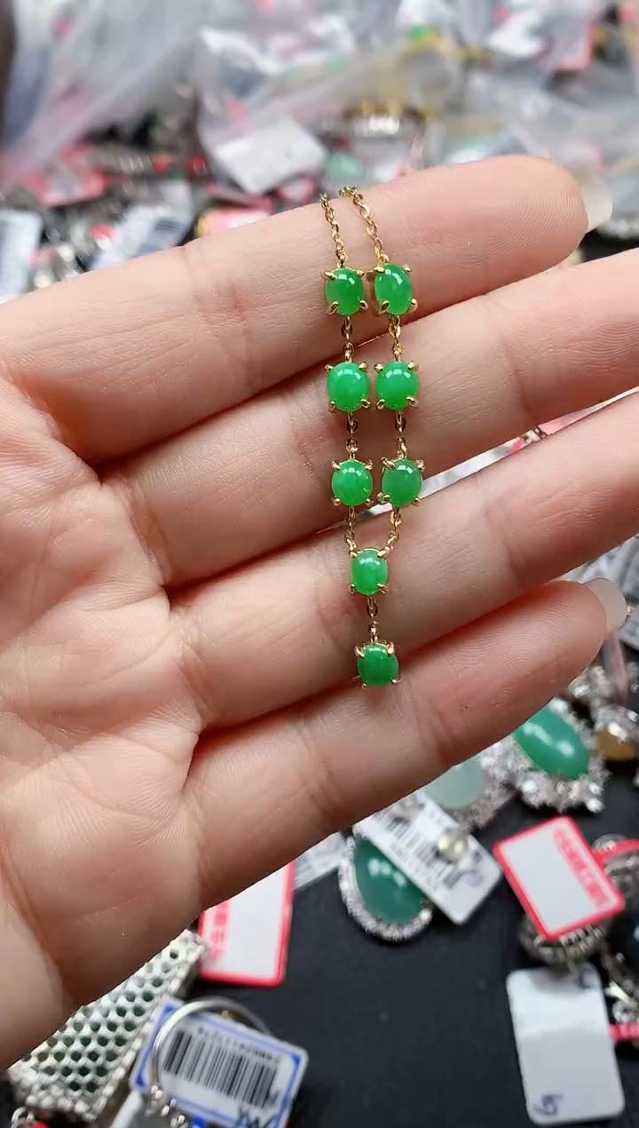 银S925镶嵌戒指翡翠天然A货缅甸翡翠