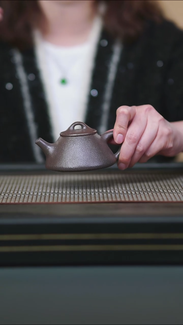 茶壶紫砂半手粗砂天青柴烧納瓢130cc