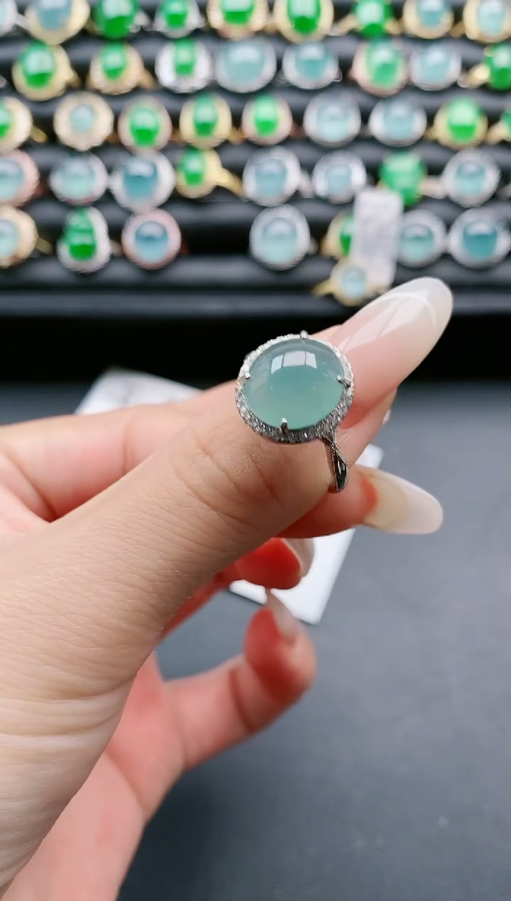 【闪购商品】翡翠戒指银S925镶嵌1111111