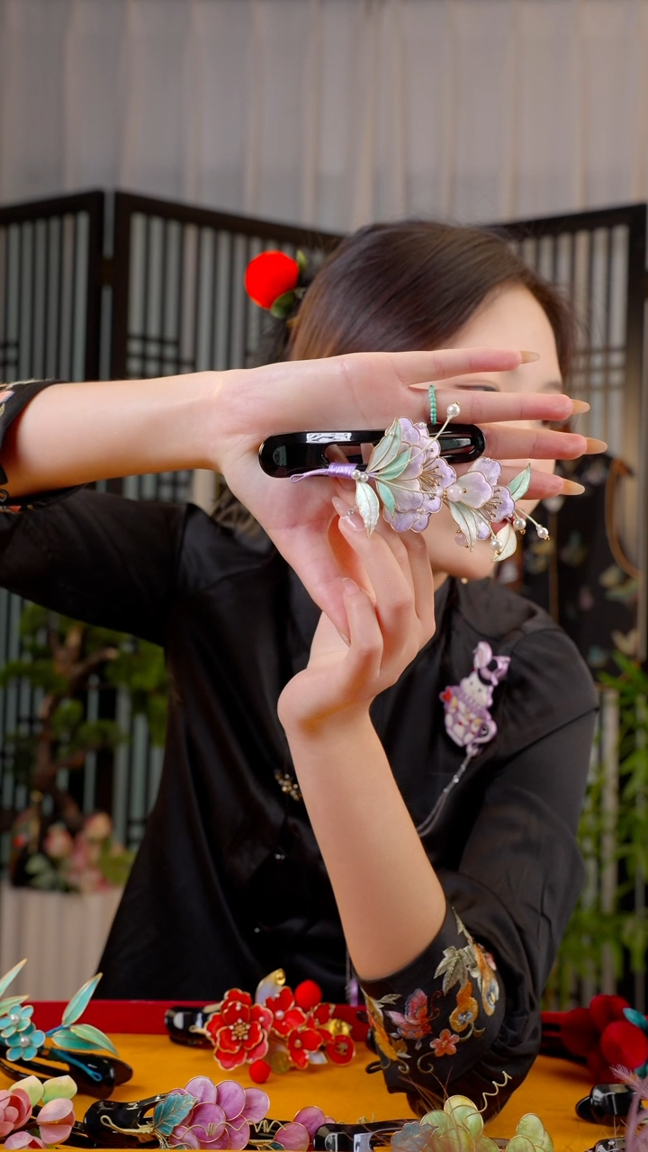 刺绣香***花非遗苏绣绒花手工饰品