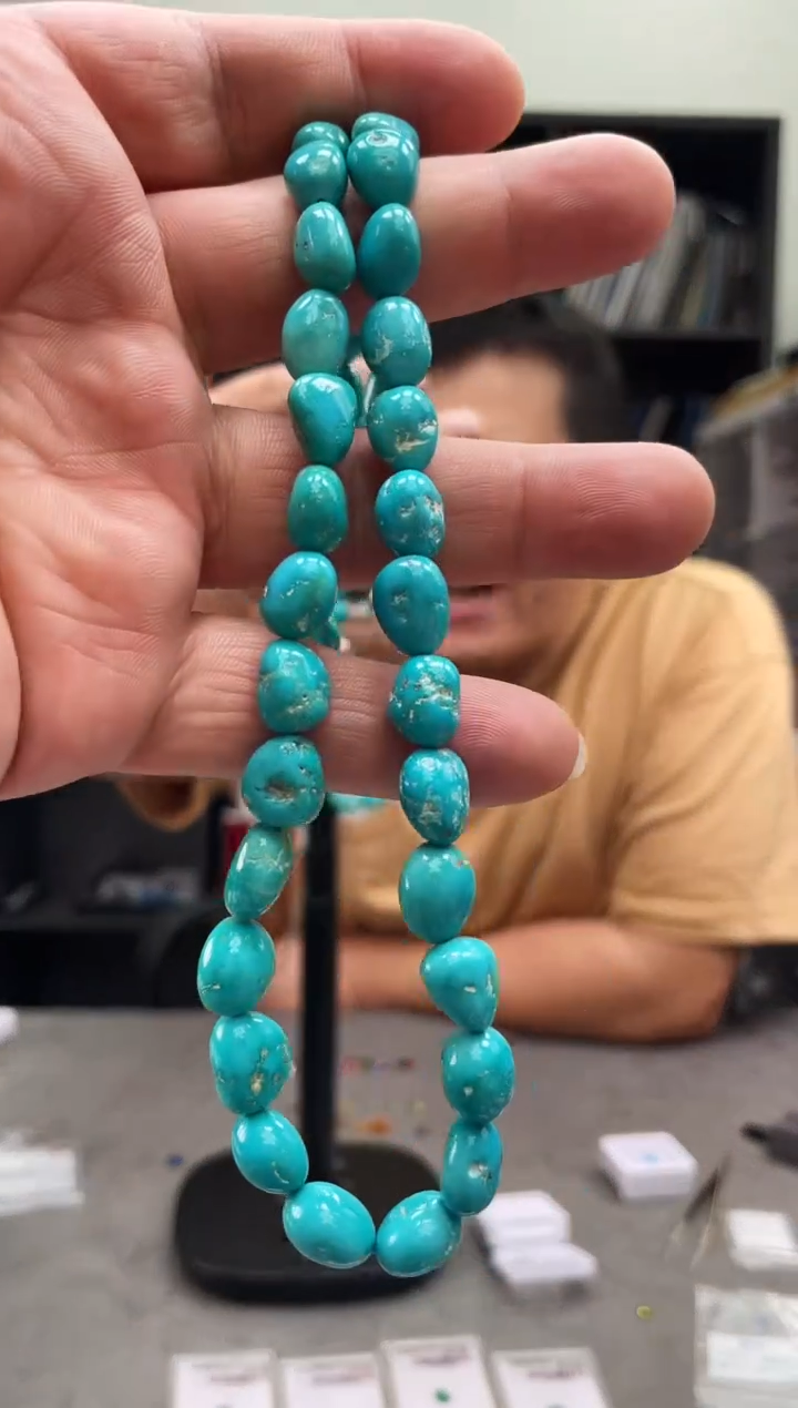 未镶嵌绿松石项链绿松石项链