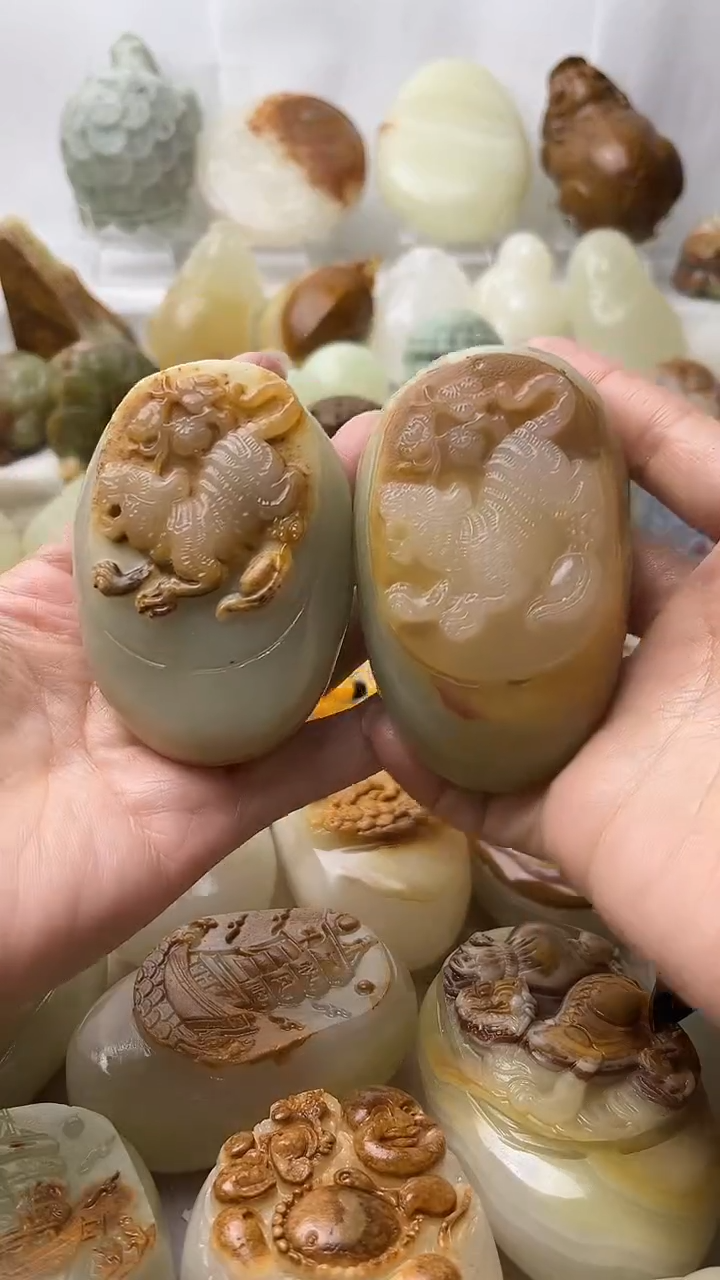 石材A***i古青石棉纹正常不退换虎2个