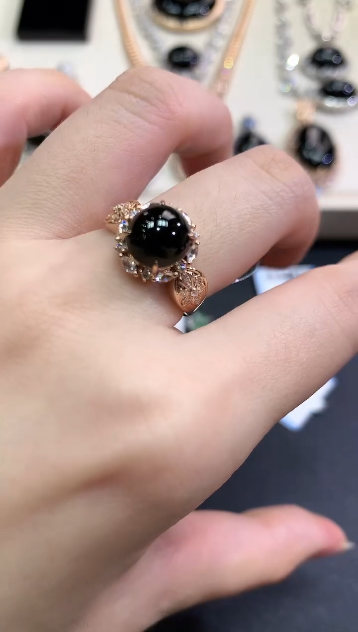 【闪购商品】翡翠戒指18K金镶嵌C48  不退换