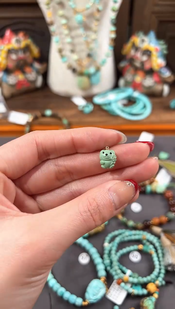 【闪购商品】绿松石提溜18K金镶嵌绿松石提溜