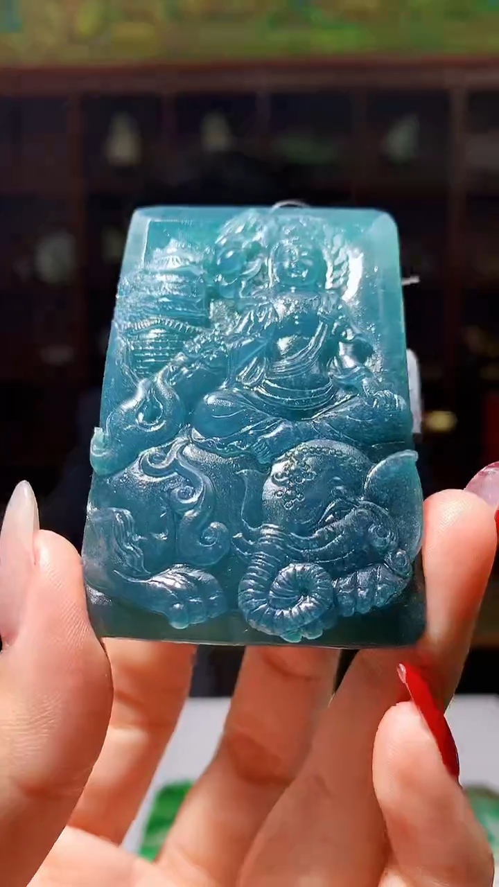 【闪购商品】定制翡翠未镶嵌1049hm-毛货挂件(赠珠链）58