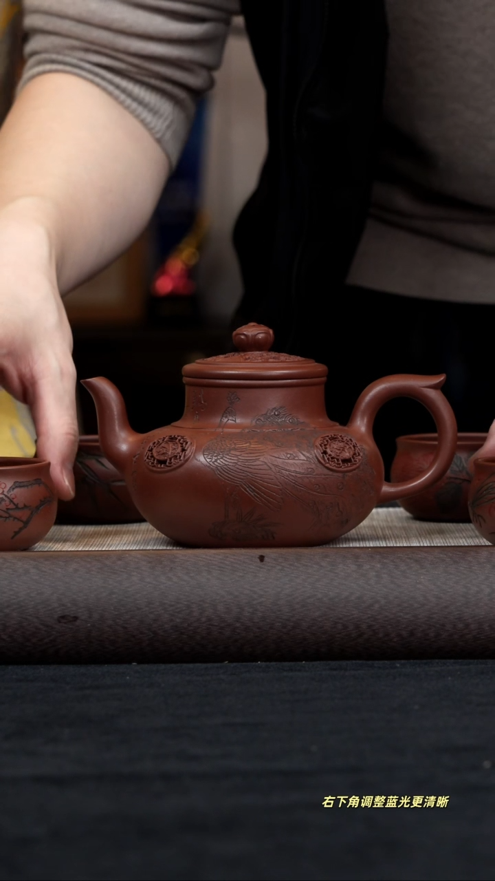 【闪购商品】紫砂茶壶【k052】雀屏套组