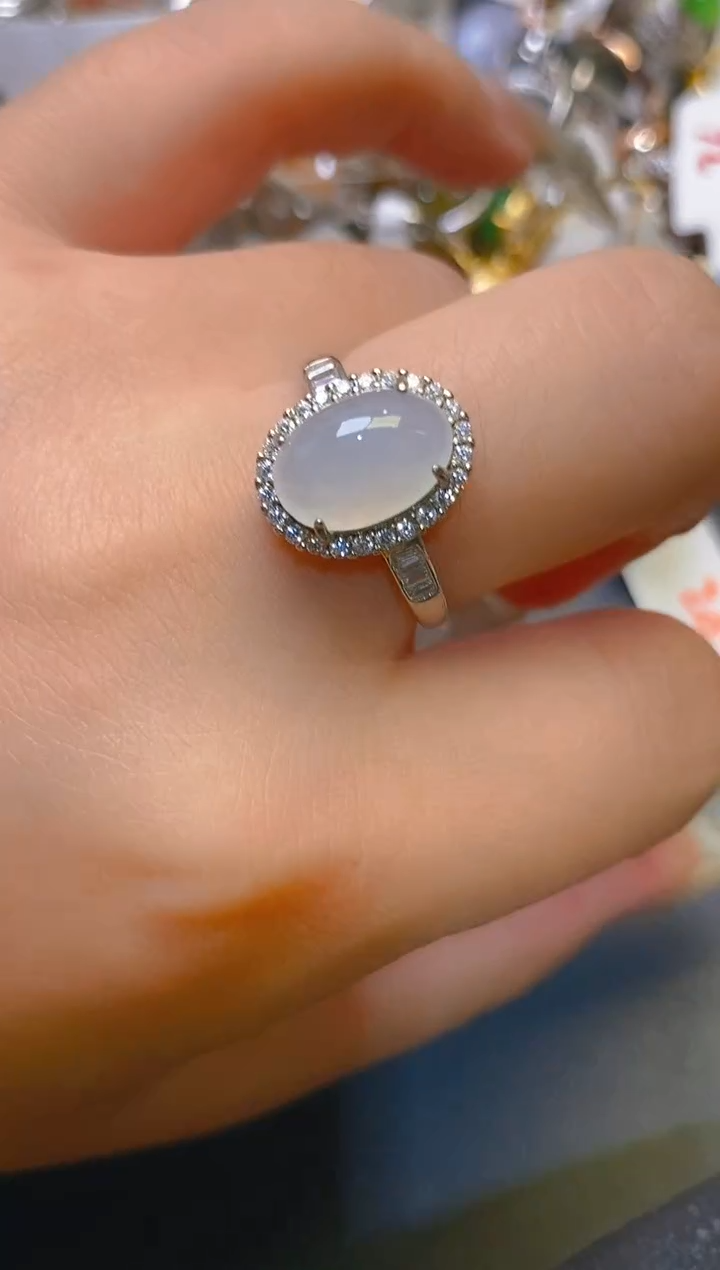 【闪购商品】翡翠耳饰银S925镶嵌天然A货翡翠1