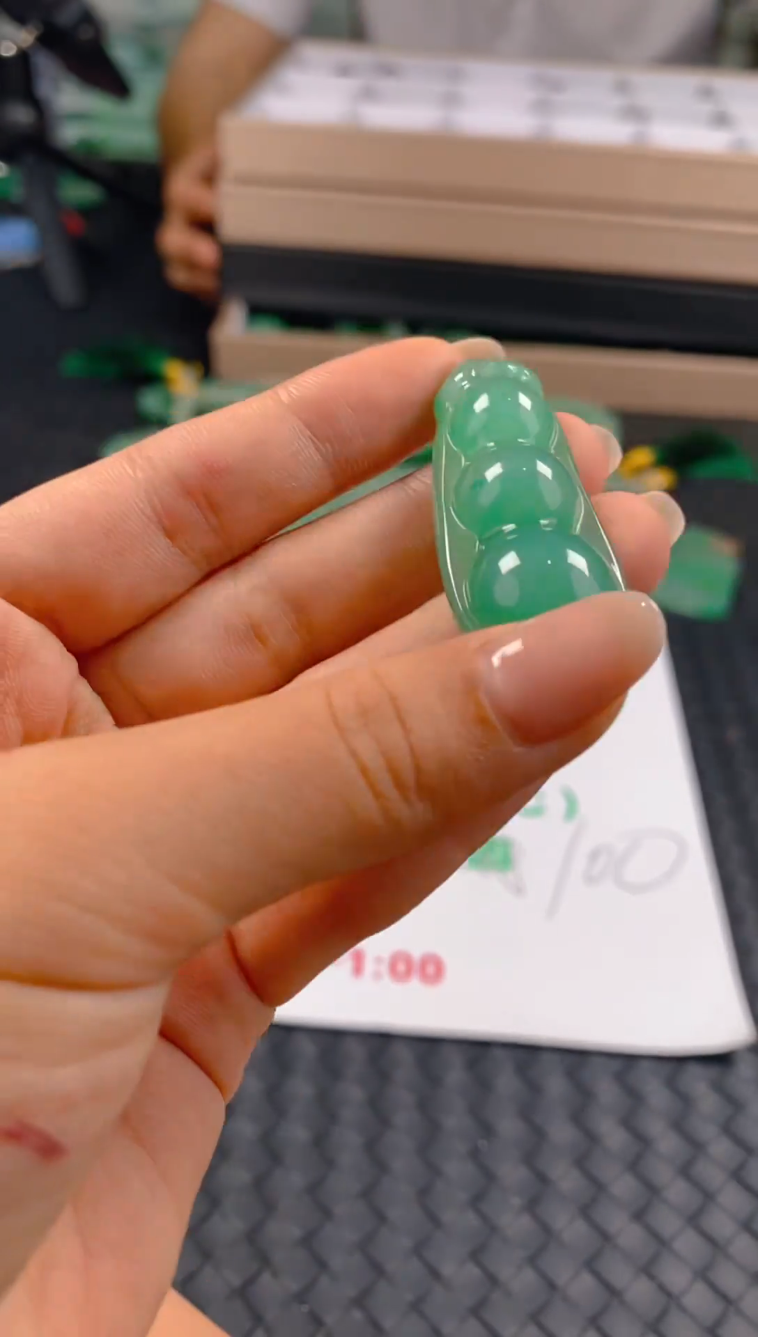 石英质玉未镶嵌颈饰天然A货非洲翠5729