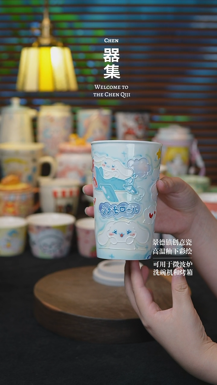摆件018景德镇纯手工手绘玉泥创意瓷