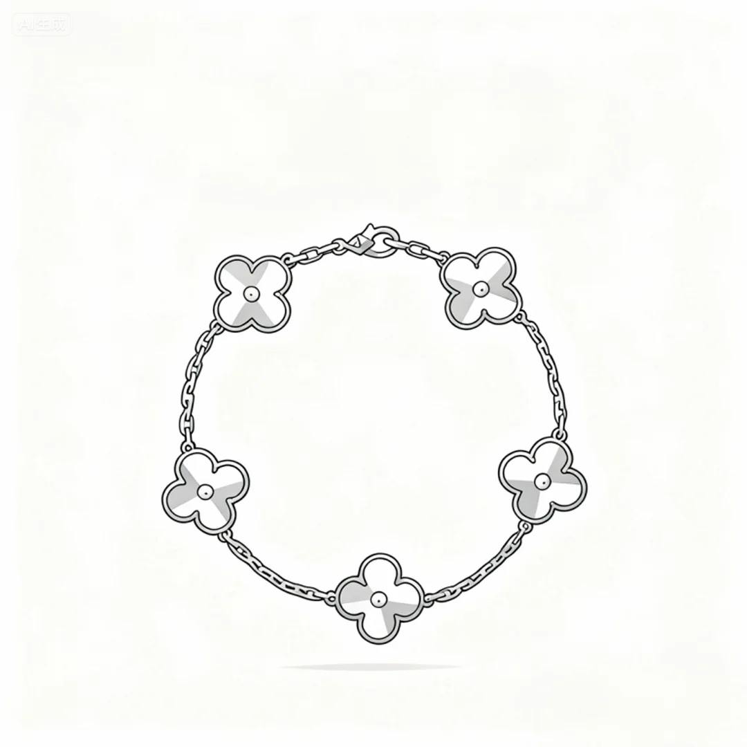 925银手链 对版 全细节 五朵花花小手链 高版高定款
