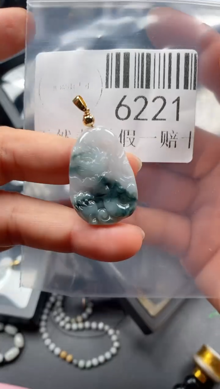 翡翠未镶嵌吊坠(不含链)6221