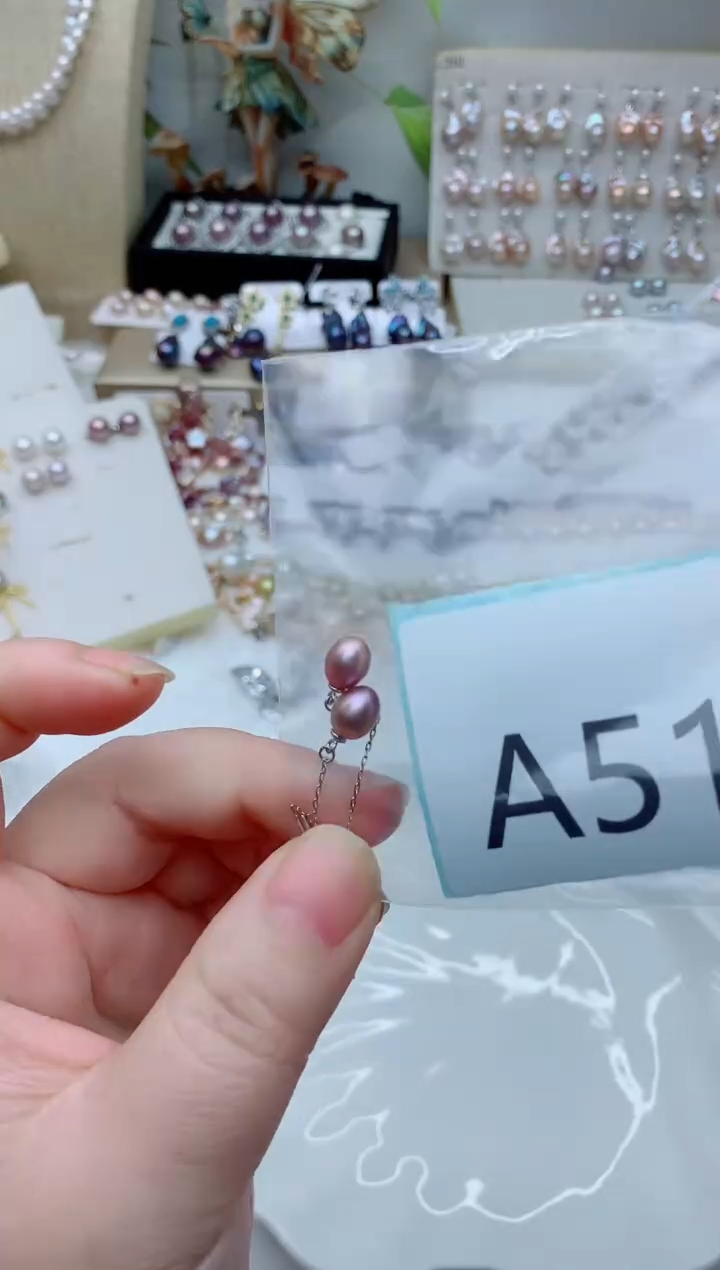 未镶嵌耳饰淡水珍珠阿*多样性发其一【非无瑕】不做扣