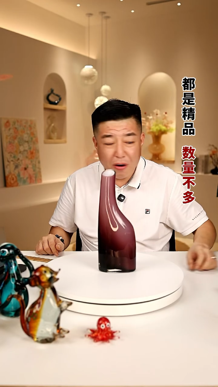 琉璃手工艺品外贸尾货花瓶038  微瑕