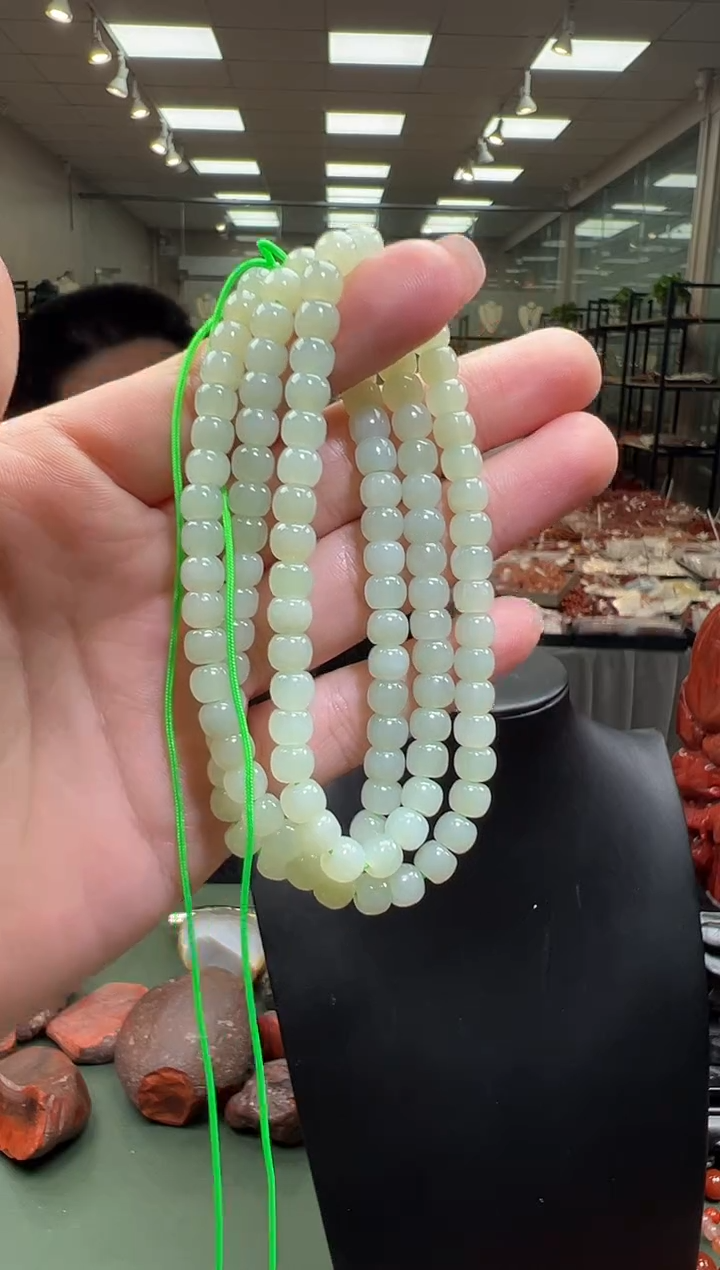 【闪购商品】和田玉项链未镶嵌多圈手串一条约6mm 多样性发货