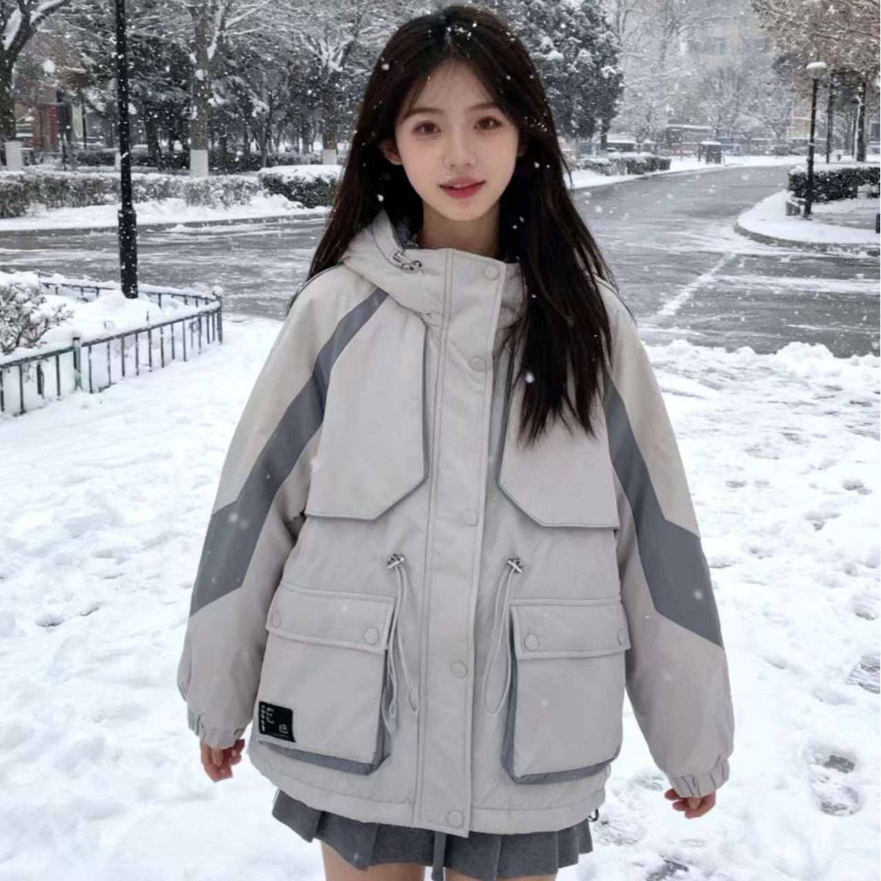 9631309端专享老林家天花板冬款外套杏色（靠谱）