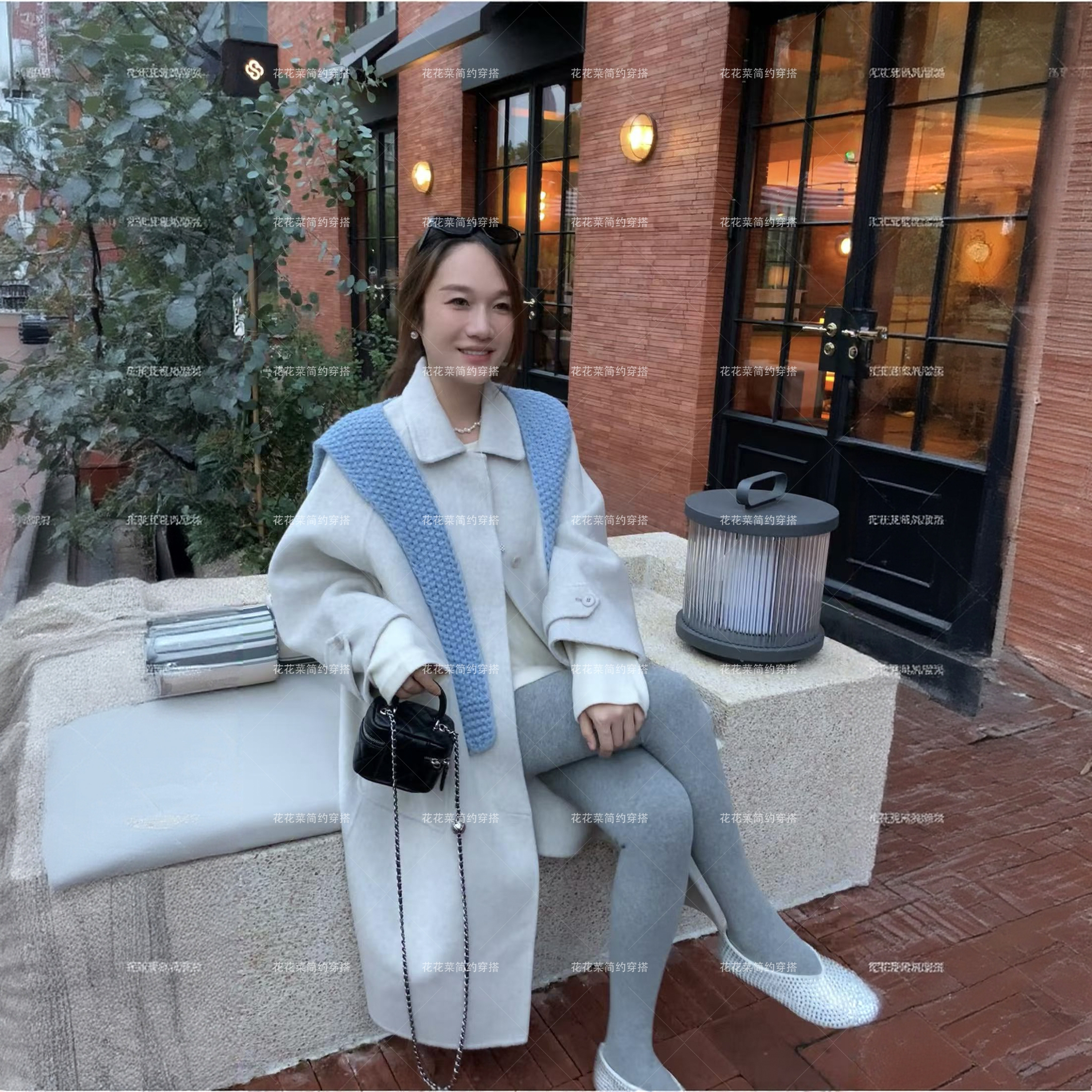 【花花菜】‘首尔街头’ 秋冬韩系定制千金风减龄Y毛长款大衣