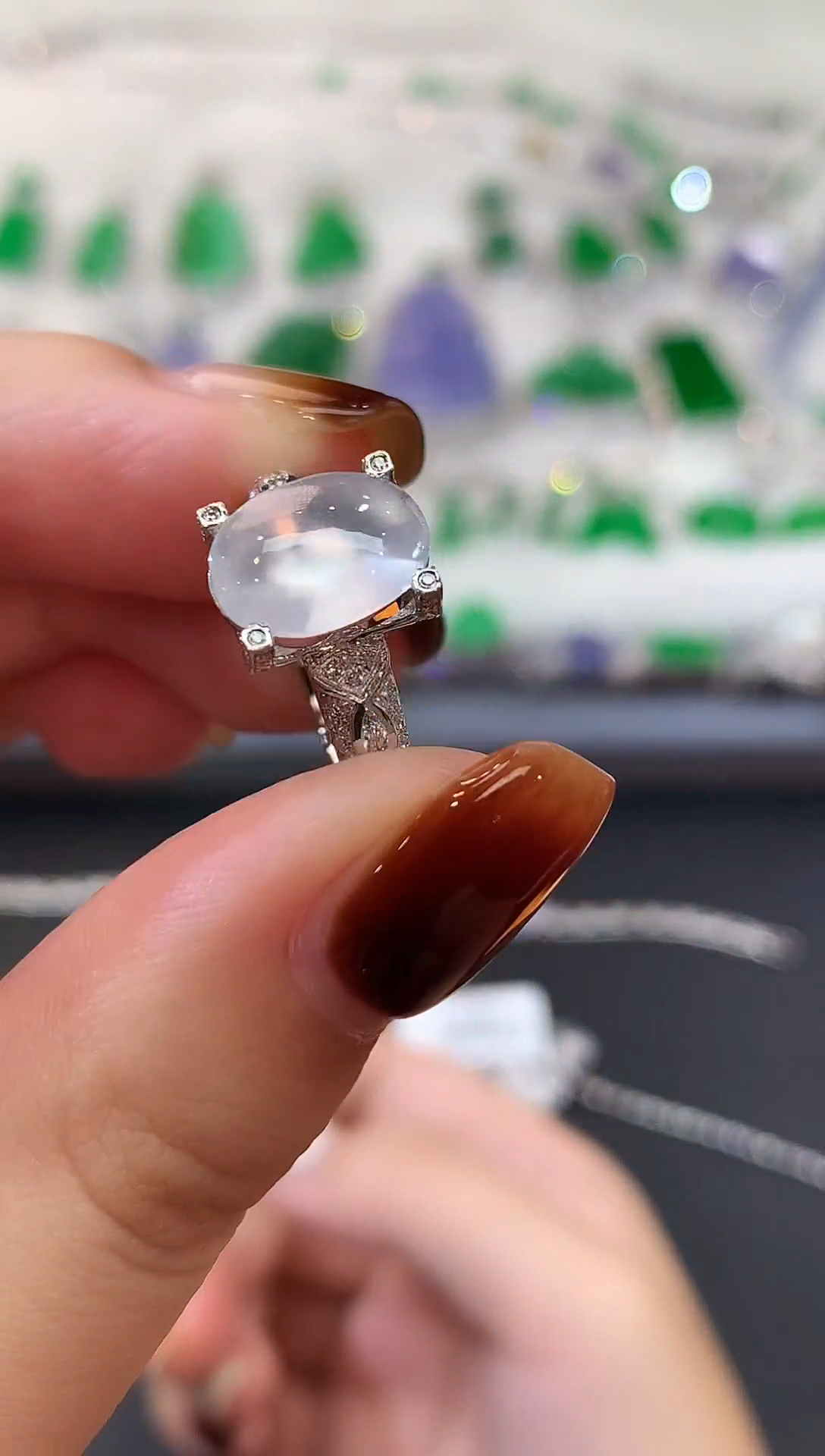 吊坠(不含链)18K金镶嵌翡翠156-戒指