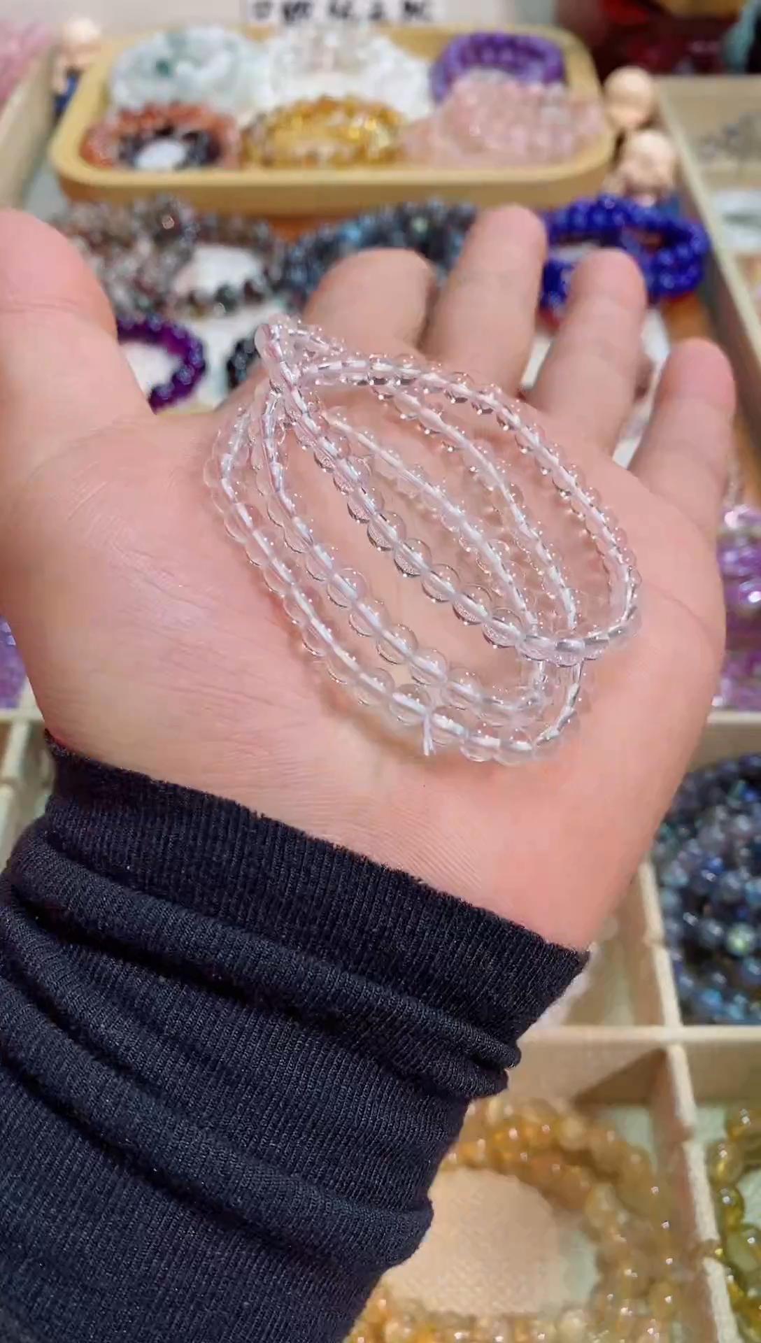 【闪购商品】水晶手链未镶嵌白水晶多圈 （多样性发其一）