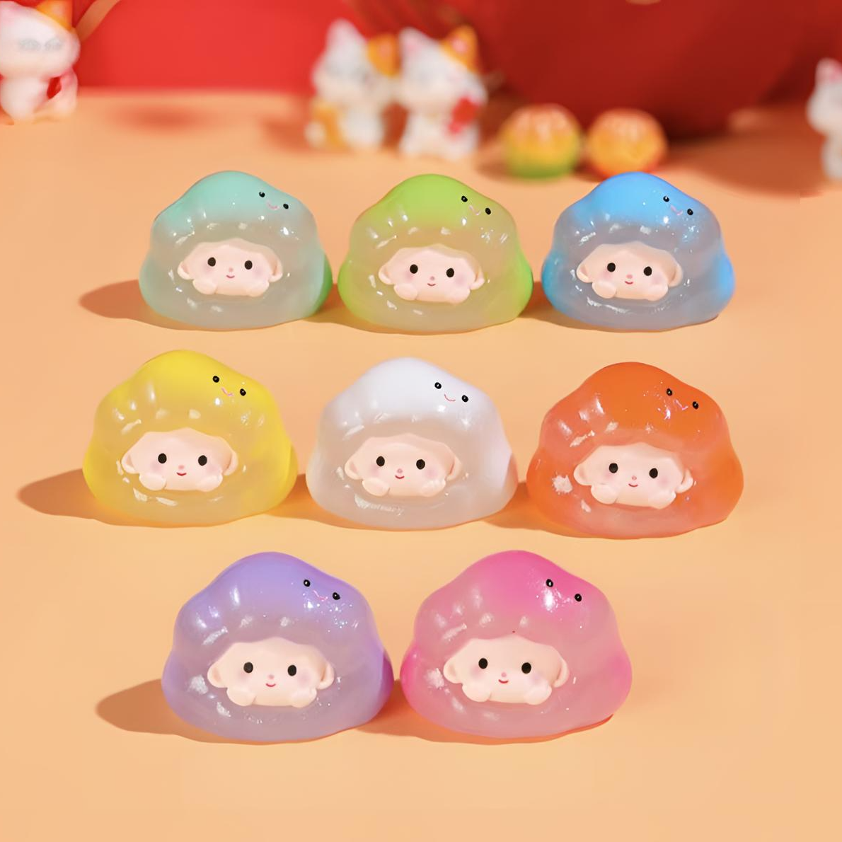 【对对碰】新款夜光渐变云梦云朵宝宝萌系桌面DIY摆件可爱玩具盲盒