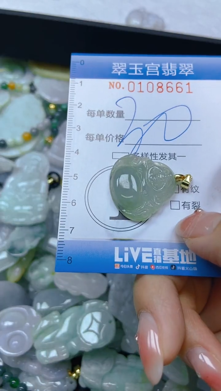 翡翠未镶嵌颈饰闪购0108661