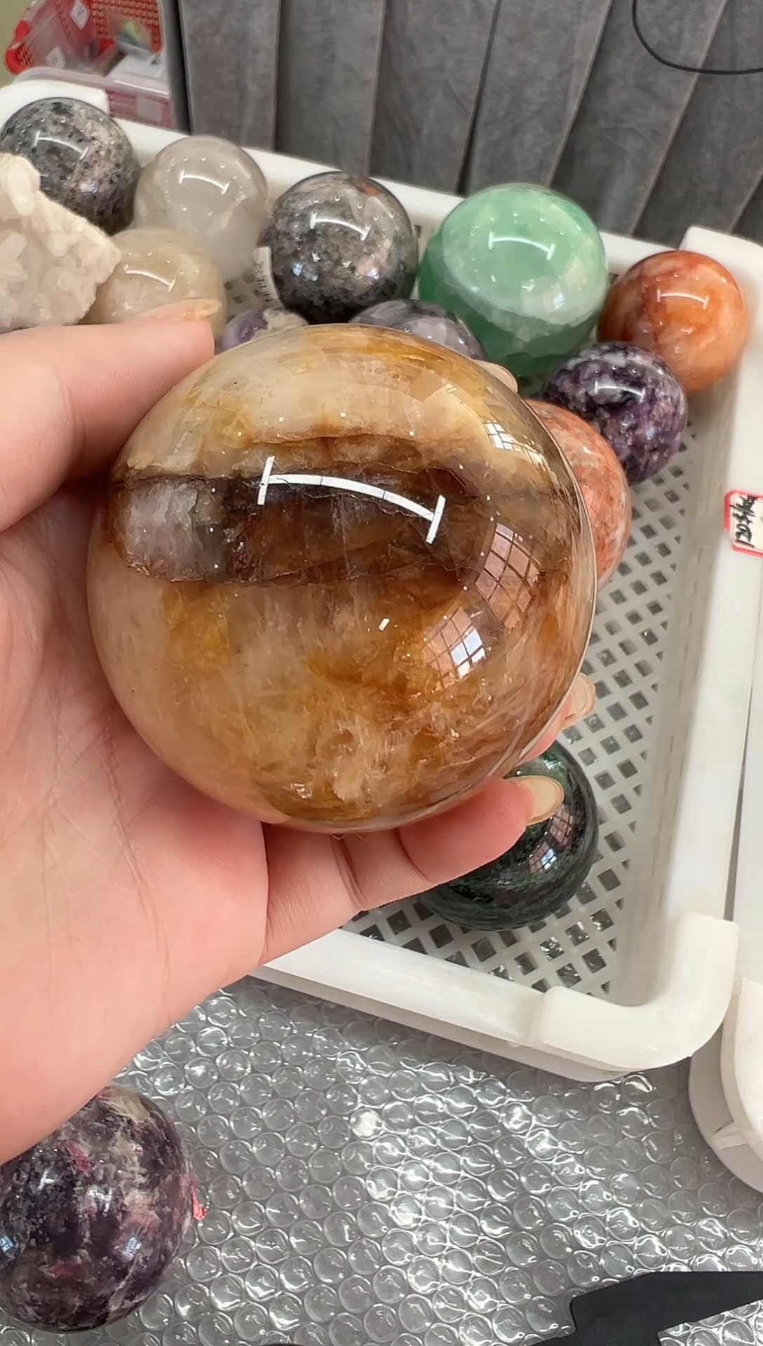 未镶嵌珠宝半成品水晶S120 约6.1cm