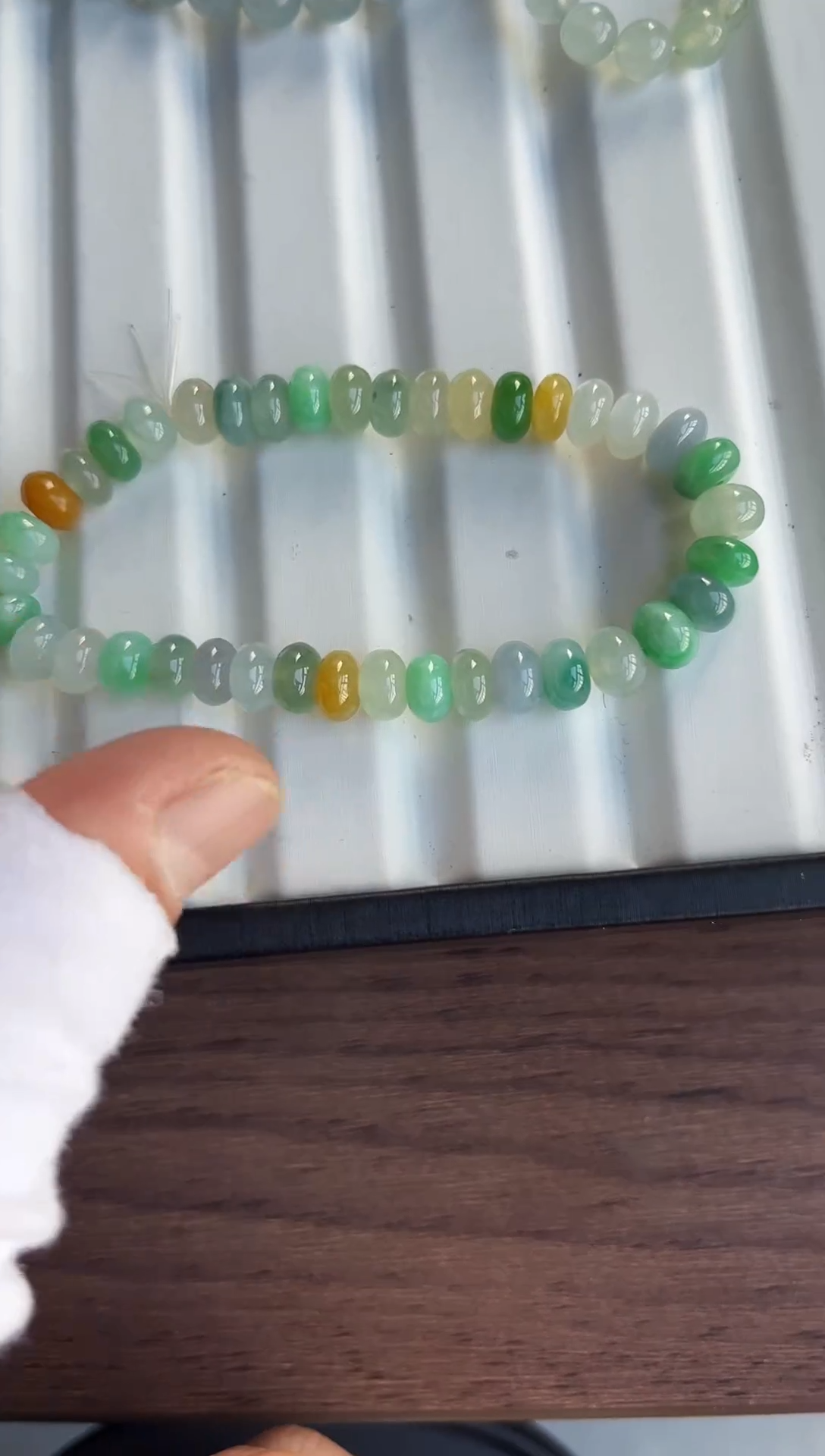 散珠翡翠翡翠手串卡8+ 鼓珠