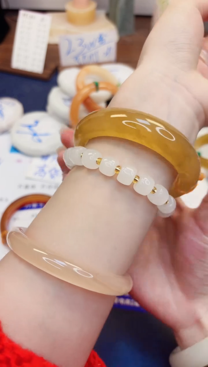 【闪购商品】石英质玉手镯未镶嵌494-财气镯-圈口61