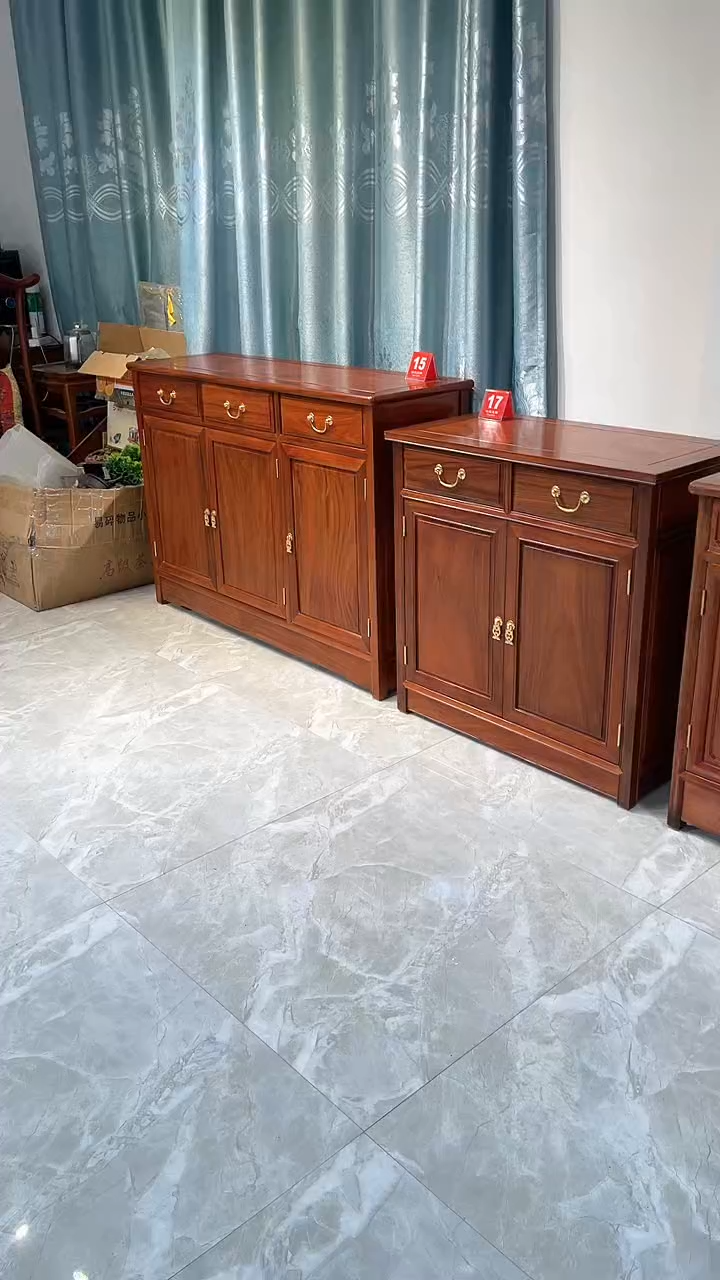 花梨木类成套家具餐边柜两个128+80