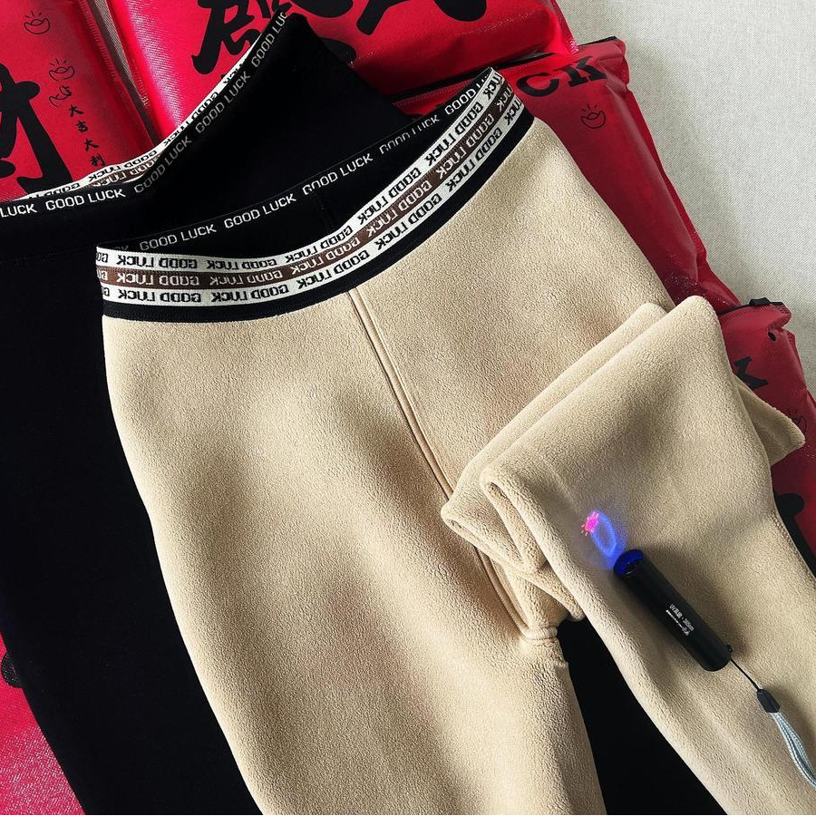 九分裤女保暖加绒中腰保暖裤加厚高腰打底裤冬季长裤加厚