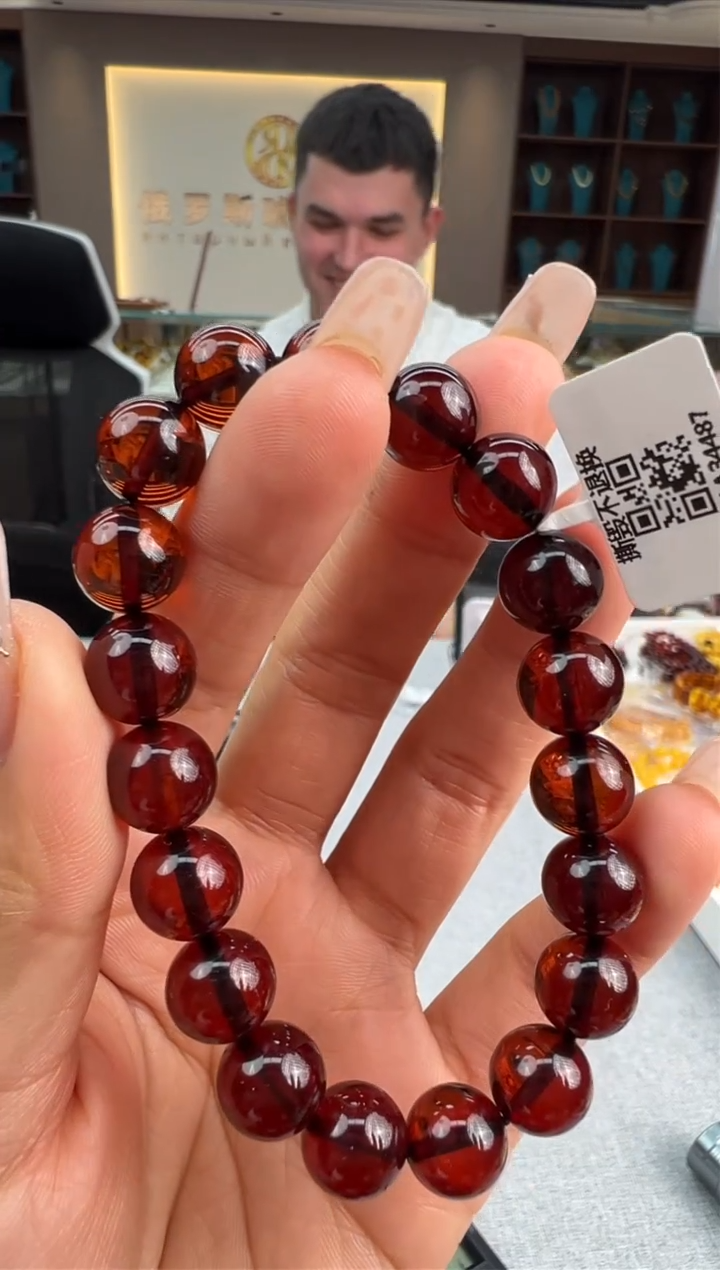 【闪购商品】琥珀手链未镶嵌89秒拼号