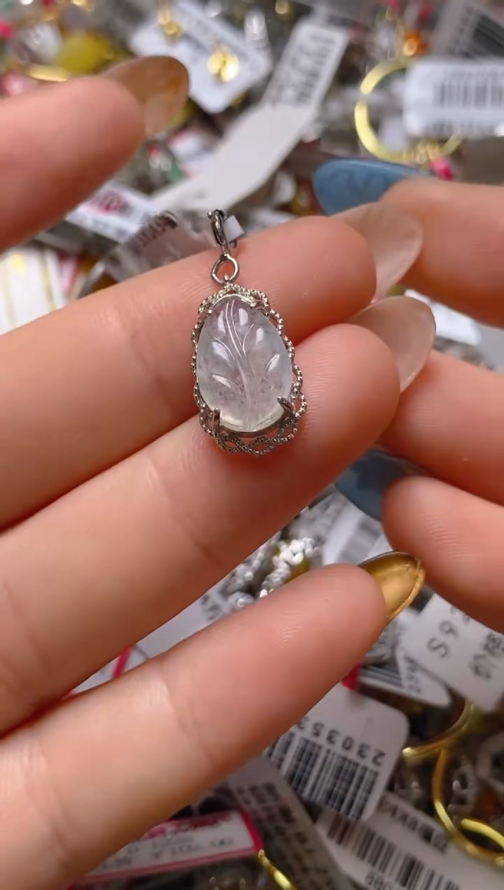 银S925镶嵌戒指翡翠百内无证书