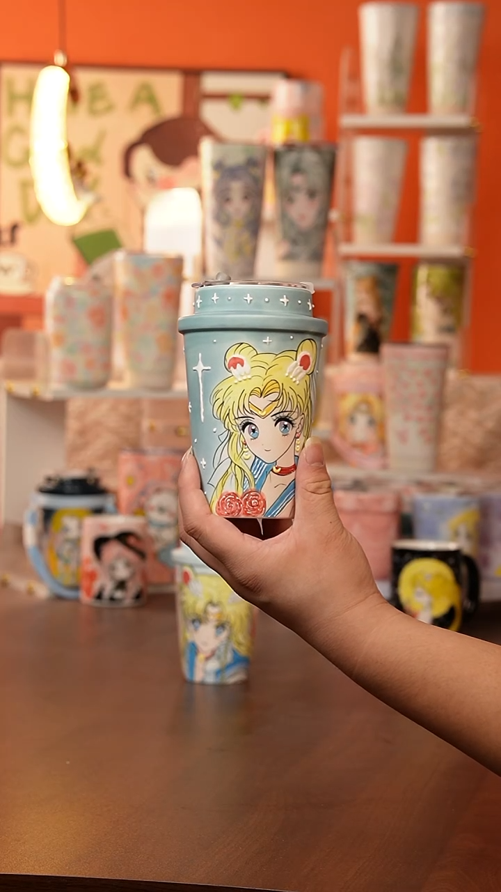 (玉泥）景德镇手工手绘文创陶瓷杯